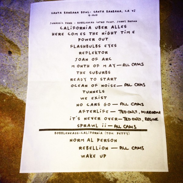 AF Setlist