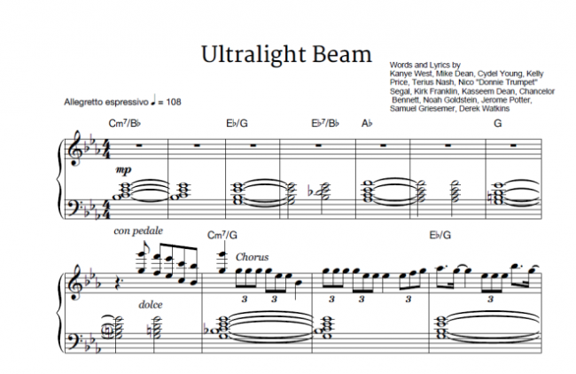 ultralight-beam-kanye-west-ft-the-dream-kelly-price-kirk-franklin-chance-the-rapper-sheet-music-and-midi-download-1